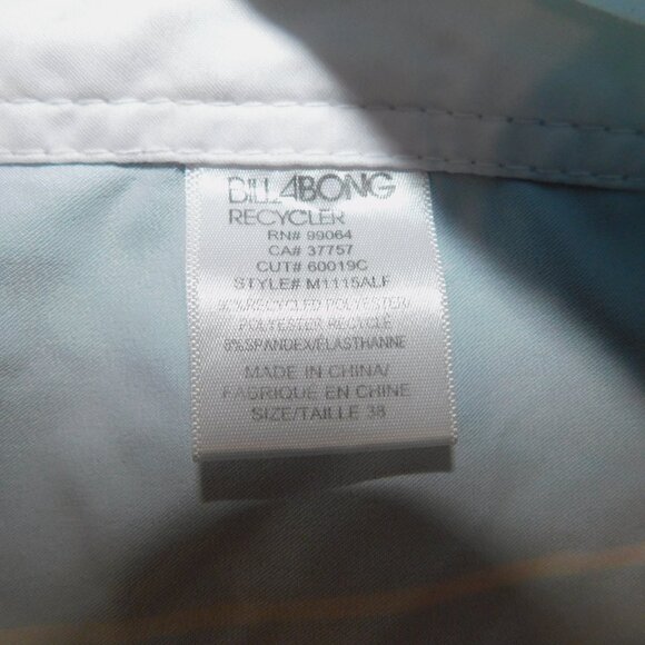 Billabong Platinum X Recycler Mens 38 Orange Blue Striped Unlined Board Shorts - Picture 4 of 14